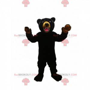 Mascotte woeste zwarte beer. Zwarte beer kostuum -